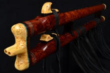 Redwood Burl Native American Flute, Minor, Low C-4, #F24Ba